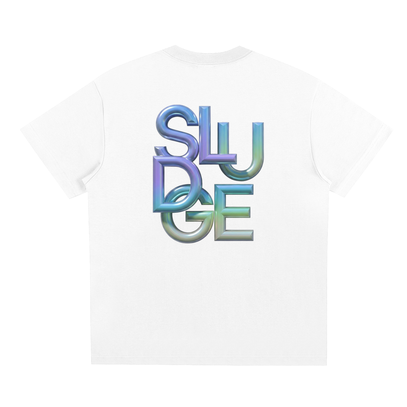 SLUDGE Aurora Letter Tee – White - Back