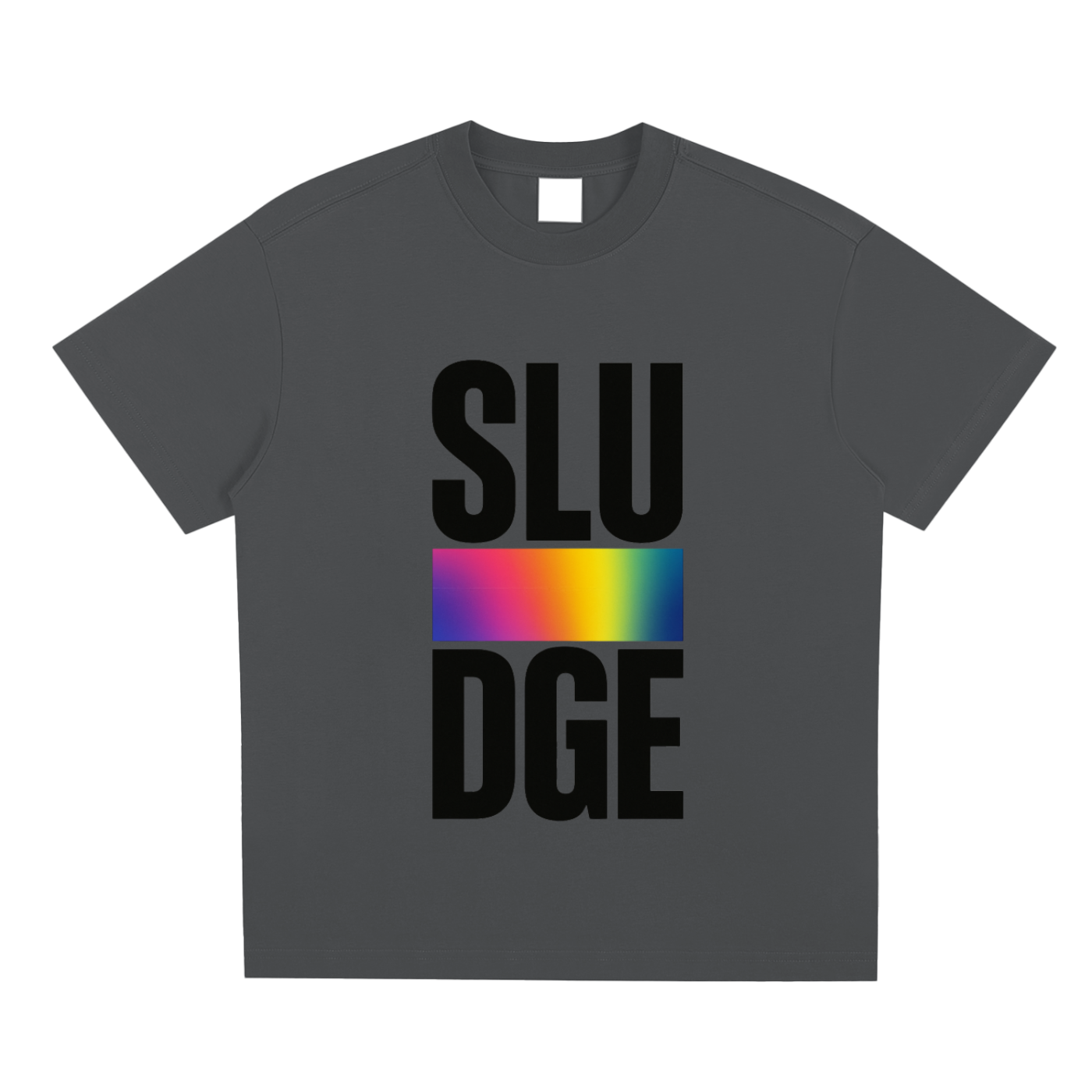 SLUDGE BLOCK GRADIENT T-SHIRT - DARK GREY