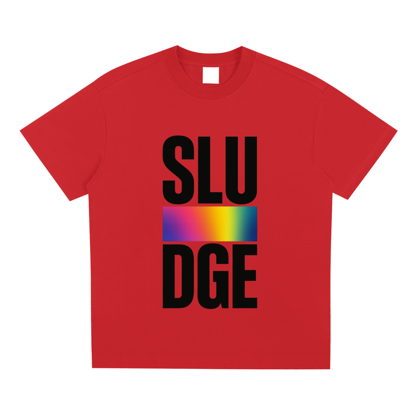 SLUDGE BLOCK GRADIENT T-SHIRT - RED