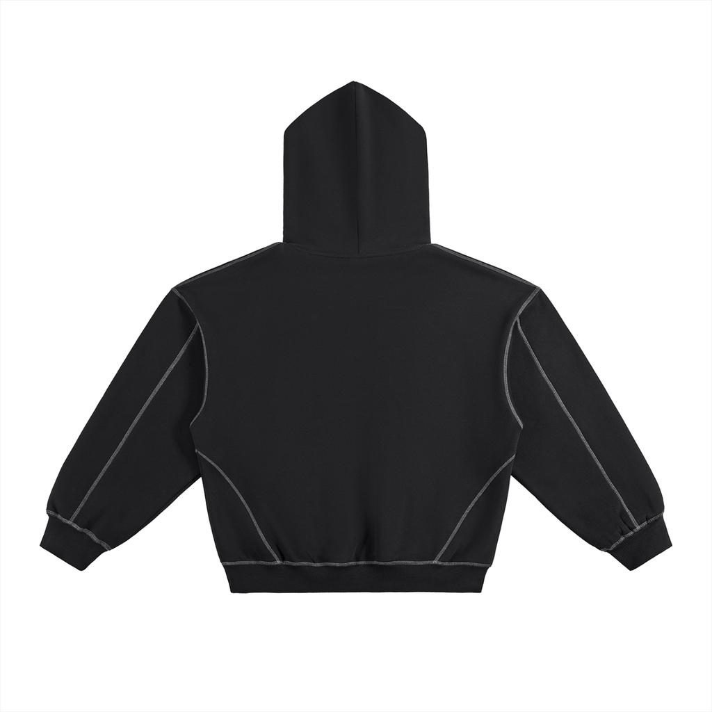 SLUDGE Contrast Stitch Hoodie – Black - Back