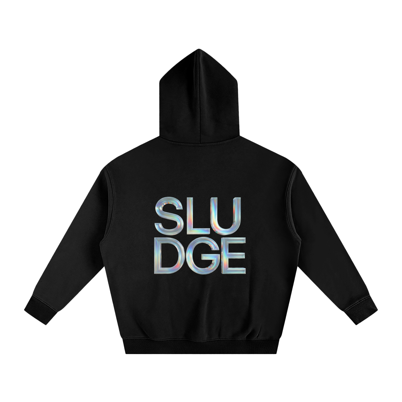 SLUDGE Holo Letter Hoodie – Black