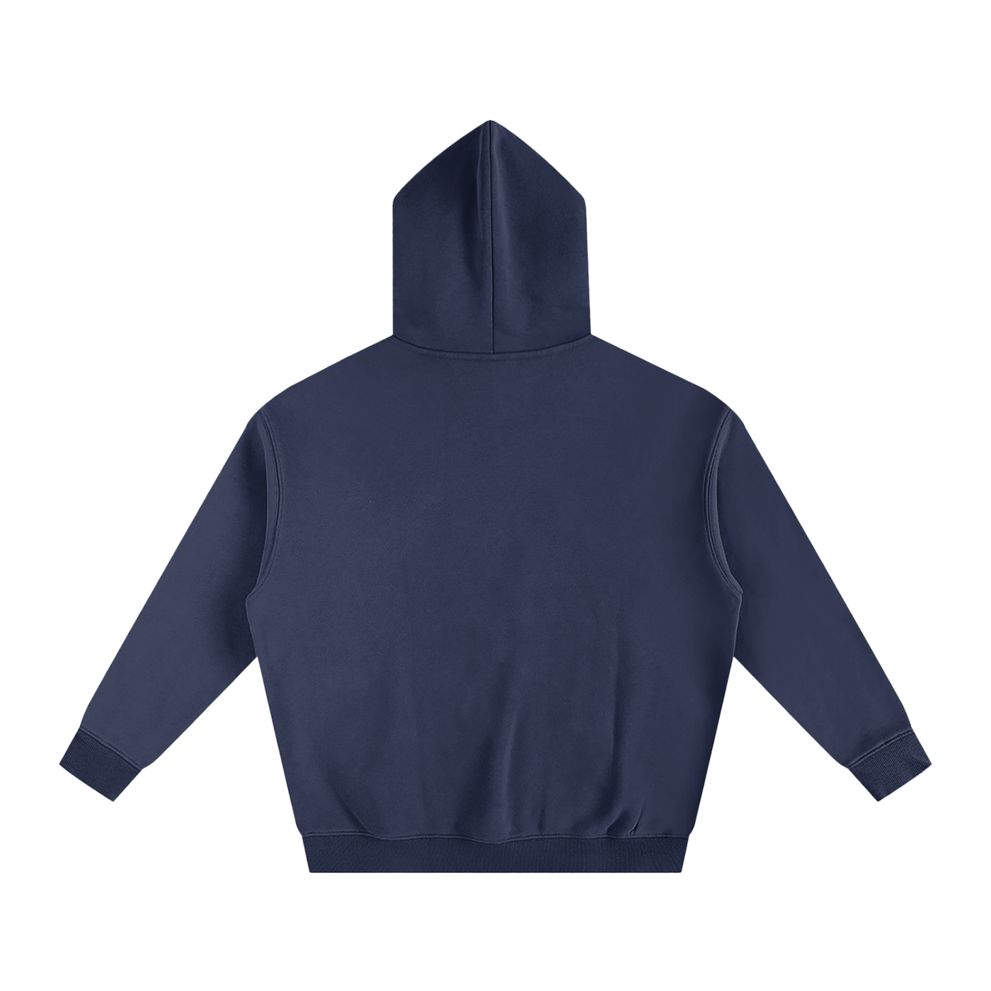 Navy blue hoodie on a white background