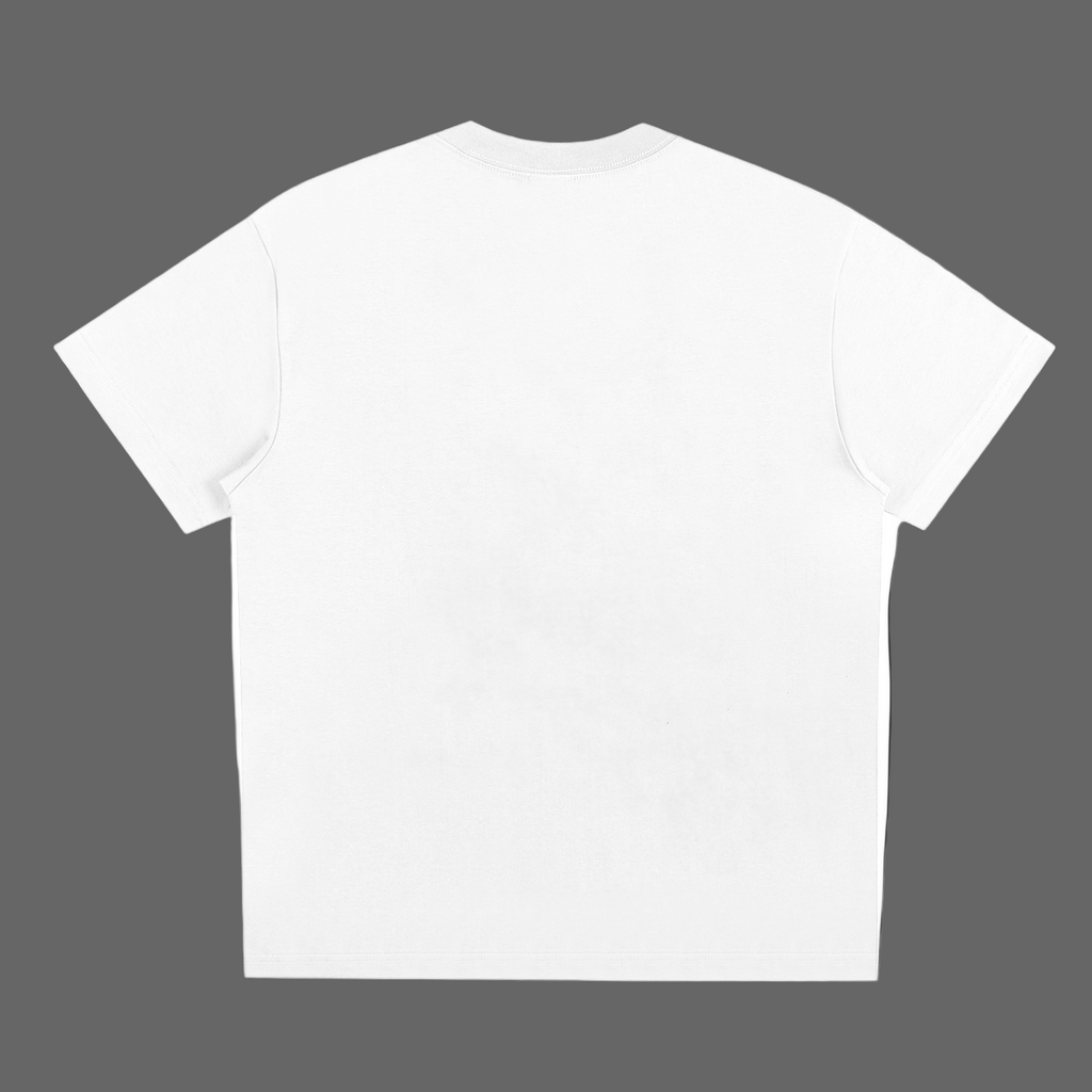 White Sludge t-shirt on a dark grey background